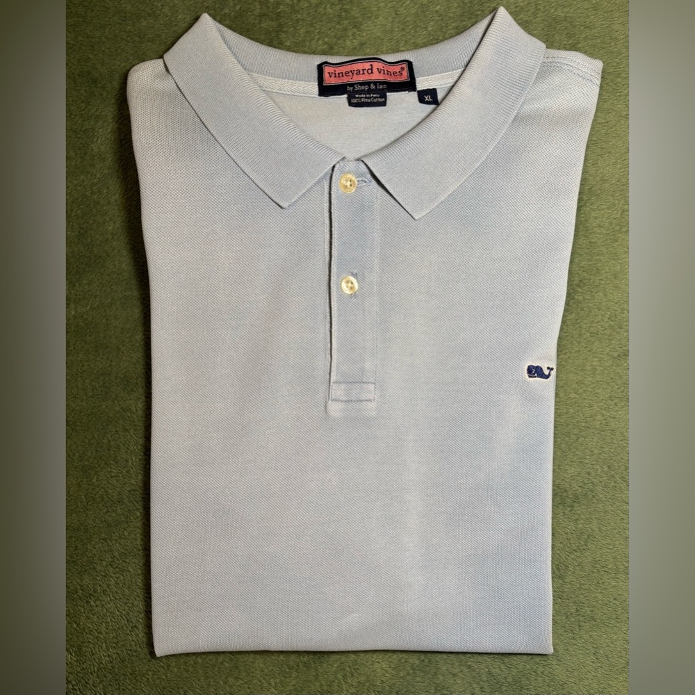 Vineyard Vines Blue Polo Shirt Classic Style, Size: XL (5228)